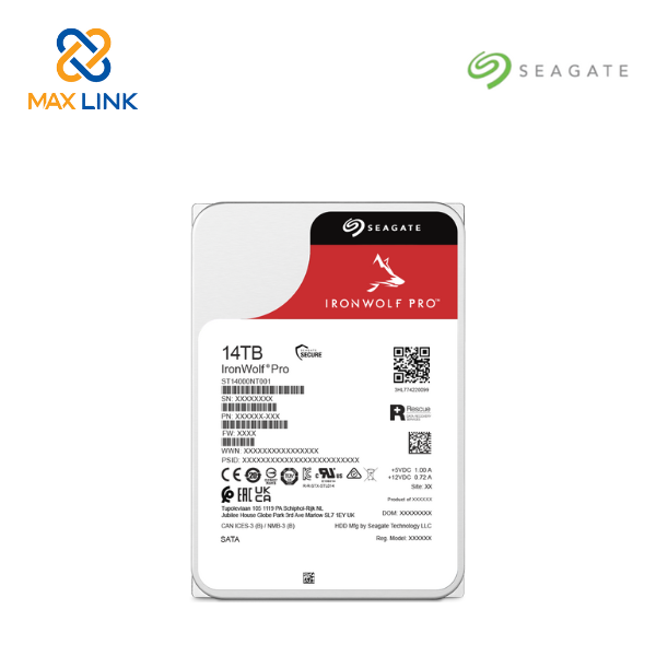 Ổ cứng Seagate IRONWOLF PRO 3.5 14TB ST14000NT001