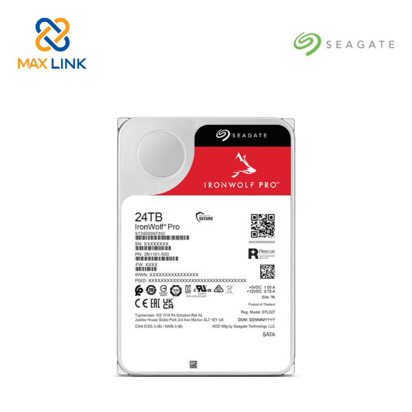 Ổ cứng Seagate IRONWOLF PRO 3.5 24TB ST24000NT002 Ổ cứng Seagate IRONWOLF PRO 3.5 24TB ST24000NT002