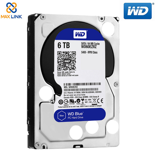 Ổ cứng HDD Western Digital Blue 6TB 3.5" SATA 3 - WD60EZAZ Ổ cứng HDD Western Digital Blue 6TB 3.5" SATA 3 - WD60EZAZ