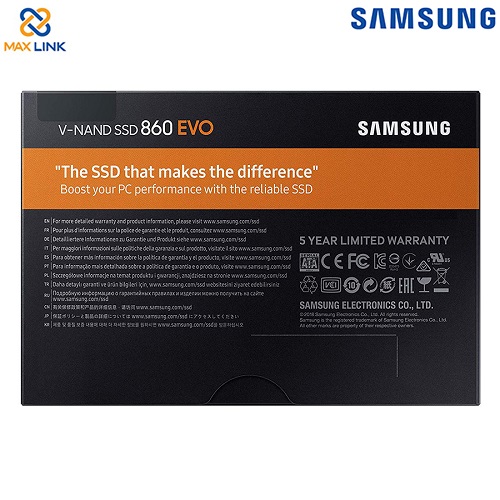 Ổ cứng SAMSUNG SSD 860EVO SATA III 1TB MZ-76E1T0BW Ổ cứng SAMSUNG SSD 860EVO SATA III 1TB MZ-76E1T0BW