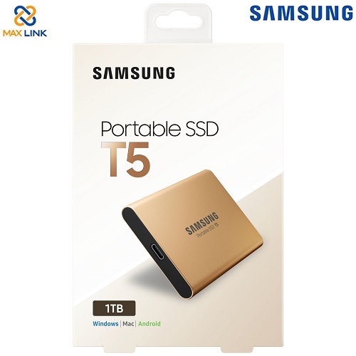 Ổ cứng SAMSUNG SSD T5 PORTABLE 1TB MU-PA1T0G/WW Gold Ổ cứng SAMSUNG SSD T5 PORTABLE 1TB MU-PA1T0G/WW Gold
