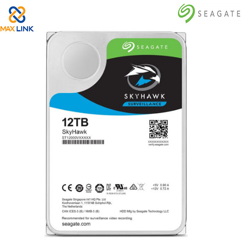 Ổ cứng Seagate SKYHAWK HDD 12TB ST12000VX0008 Ổ cứng Seagate SKYHAWK HDD 12TB ST12000VX0008