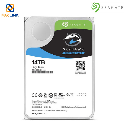 Ổ cứng Seagate SKYHAWK HDD 14TB ST14000VX0008 Ổ cứng Seagate SKYHAWK HDD 14TB ST14000VX0008