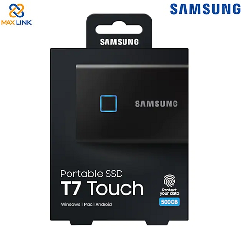 Ổ cứng SSD SAMSUNG T7 TOUCH PORTABLE Black 500GB MU-PC500K/WW Ổ cứng SSD SAMSUNG T7 TOUCH PORTABLE Black 500GB MU-PC500K/WW
