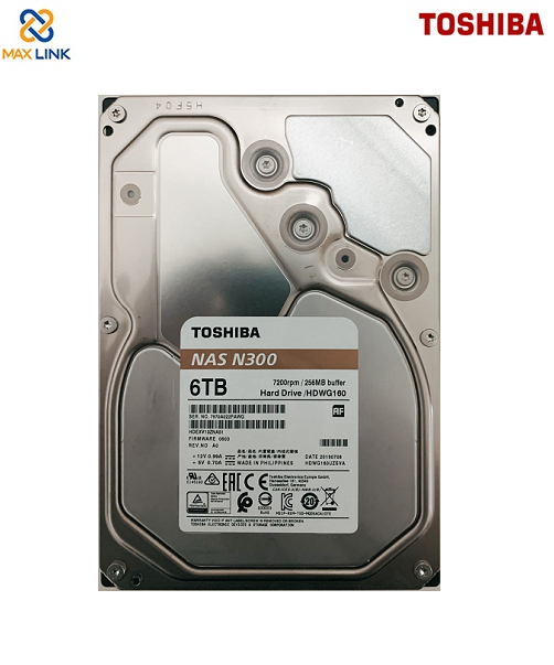 Ổ cứng TOSHIBA HDD 3.5 NAS 6TB HDWG160UZSVA Ổ cứng TOSHIBA HDD 3.5 NAS 6TB HDWG160UZSVA