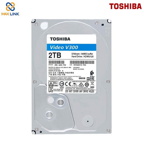 Ổ cứng TSB 3.5” HDD AV SURVEILLANCE 2TB HDWU120UZSVA Ổ cứng TSB 3.5” HDD AV SURVEILLANCE 2TB HDWU120UZSVA