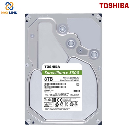 Ổ cứng TSB 3.5 HDD AV SURVEILLANCE S300 10TB HDWT31AUZSVA Ổ cứng TSB 3.5 HDD AV SURVEILLANCE S300 10TB HDWT31AUZSVA