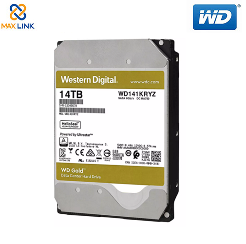 Ổ cứng WD HDD Gold 14TB 3.5" SATA 3/ 256MB Cache/ 7200RPM WD141KRYZ Ổ cứng WD HDD Gold 14TB 3.5" SATA 3/ 256MB Cache/ 7200RPM WD141KRYZ