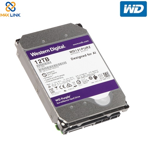Ổ cứng WD HDD Purple™ 12TB (Camera) WD121PURZ Ổ cứng WD HDD Purple™ 12TB (Camera) WD121PURZ