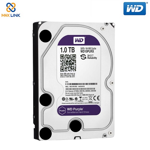 Ổ cứng WD HDD Purple™ 1TB (Camera) WD10PURZ Ổ cứng WD HDD Purple™ 1TB (Camera) WD10PURZ