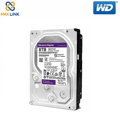 Ổ cứng WD HDD Purple™ 8TB (Camera) WD81PURZ Ổ cứng WD HDD Purple™ 8TB (Camera) WD81PURZ