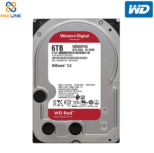 Ổ cứng WD HDD RED- NAS 3.5" 6TB WD60EFAX Ổ cứng WD HDD RED- NAS 3.5" 6TB WD60EFAX