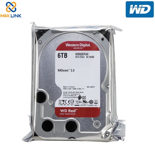 Ổ cứng WD HDD RED- NAS 3.5" 6TB WD60EFAX Ổ cứng WD HDD RED- NAS 3.5" 6TB WD60EFAX