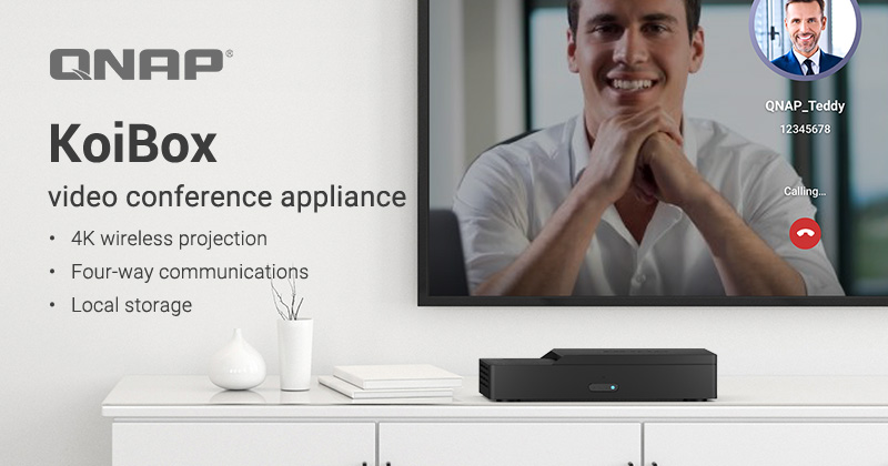 QNAP giới thiệu giải pháp hội nghị truyền hình KoiBox-100W cho các cuộc họp riêng tư đám mây có tính năng chiếu không dây 4K và bộ nhớ cục bộ QNAP giới thiệu giải pháp hội nghị truyền hình KoiBox-100W cho các cuộc họp riêng tư đám mây có tính năng chiếu không dây 4K và bộ nhớ cục bộ