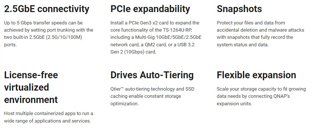 QNAP giới thiệu NAS bốn nhân rackmount TS-x64U với Cổng kép 2.5GbE và Khả năng mở rộng PCIe QNAP giới thiệu NAS bốn nhân rackmount TS-x64U với Cổng kép 2.5GbE và Khả năng mở rộng PCIe