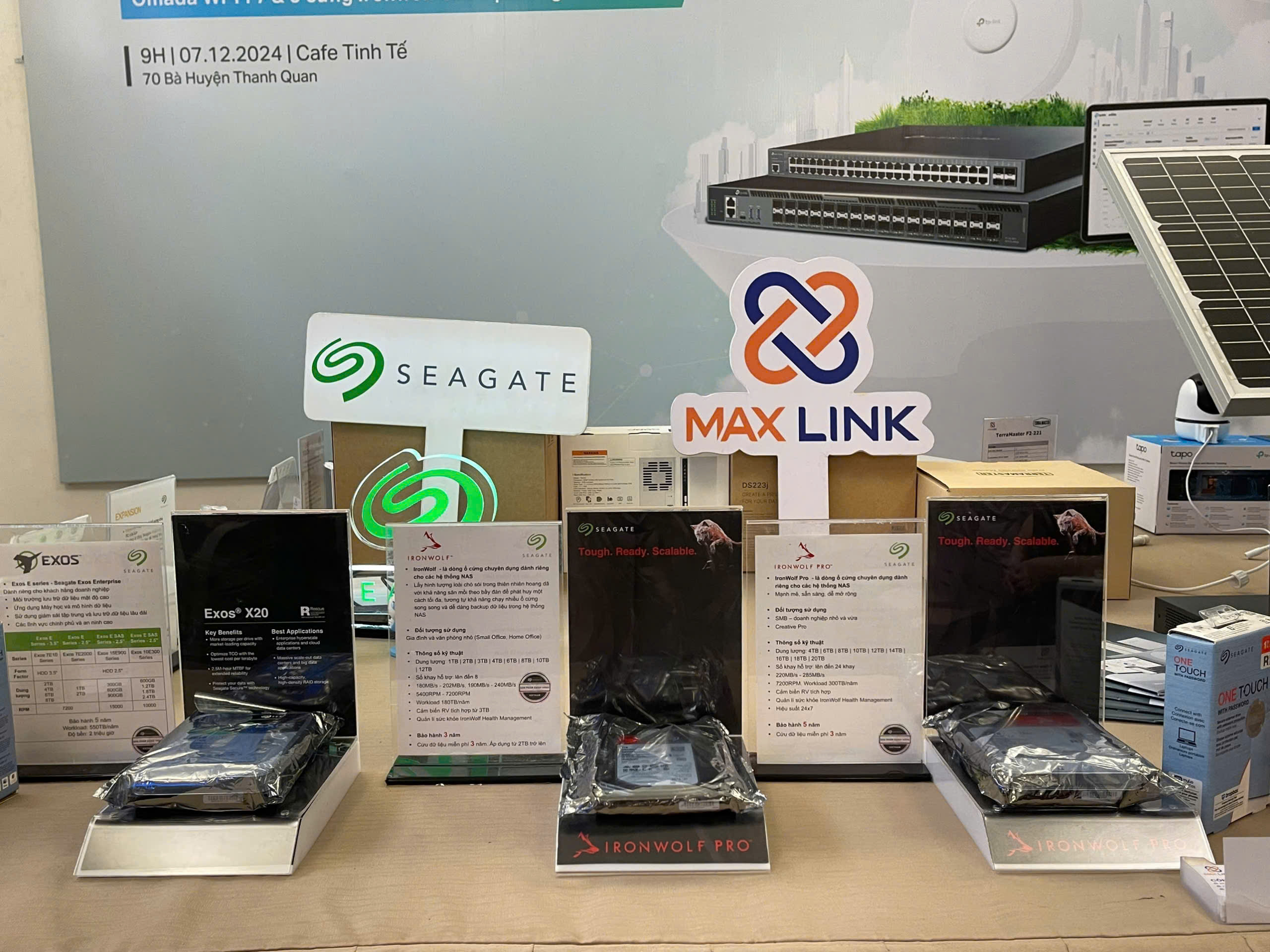 Recap Workshop Seagate X MaxLink X TP-Link: “Đột Phá Tiềm Năng Cho Doanh Nghiệp - Omada Wi-Fi 7 & Ổ Cứng IronWolf Cho NAS” Recap Workshop Seagate X MaxLink X TP-Link: “Đột Phá Tiềm Năng Cho Doanh Nghiệp - Omada Wi-Fi 7 & Ổ Cứng IronWolf Cho NAS”