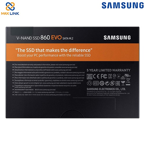 Ổ cứng SAMSUNG SSD 860EVO M2 2280 250GB MZ-N6E250BW Ổ cứng SAMSUNG SSD 860EVO M2 2280 250GB MZ-N6E250BW