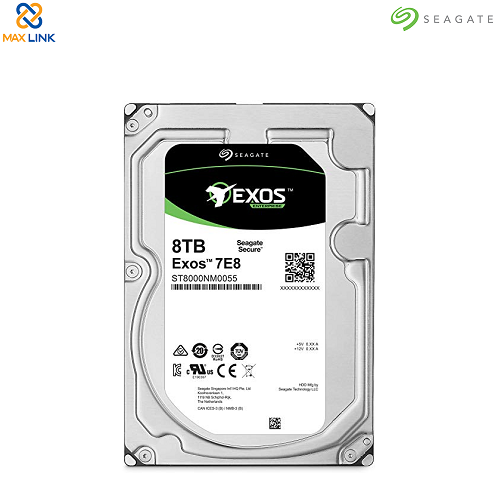 Ổ cứng SEAGATE HDD ENTERPRISE EXOS 3.5 SATA Exos 7E8 512E ST8000NM0055