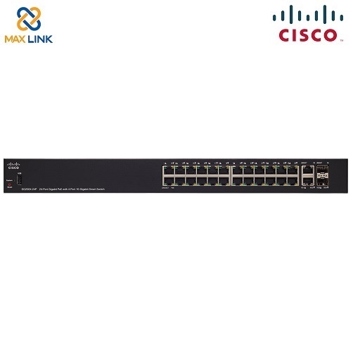 Cisco SG250X-24P 24-Port Gigabit PoE Smart Switch with 10G Uplinks Cisco SG250X-24P 24-Port Gigabit PoE Smart Switch with 10G Uplinks