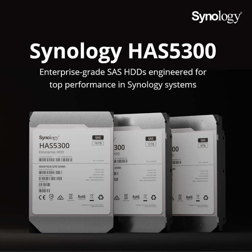 Synology ra mắt ổ cứng doanh nghiệp HAS5300 SAS Synology ra mắt ổ cứng doanh nghiệp HAS5300 SAS
