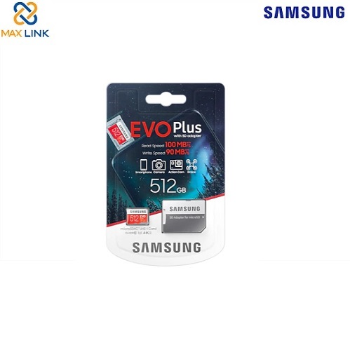 Thẻ nhớ MicroSD Samsung Evo plus - 512GB MB-MC512HA/APC Thẻ nhớ MicroSD Samsung Evo plus - 512GB MB-MC512HA/APC