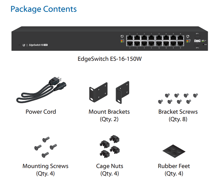 Thiết bị chuyển mạch - Ubiquiti EdgeSwitch, 16-Port, 150W Thiết bị chuyển mạch - Ubiquiti EdgeSwitch, 16-Port, 150W