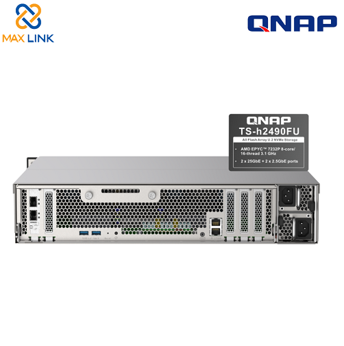 Thiết bị lưu trữ mạng NAS Qnap TS-h2490FU-7302P-128G Thiết bị lưu trữ mạng NAS Qnap TS-h2490FU-7302P-128G