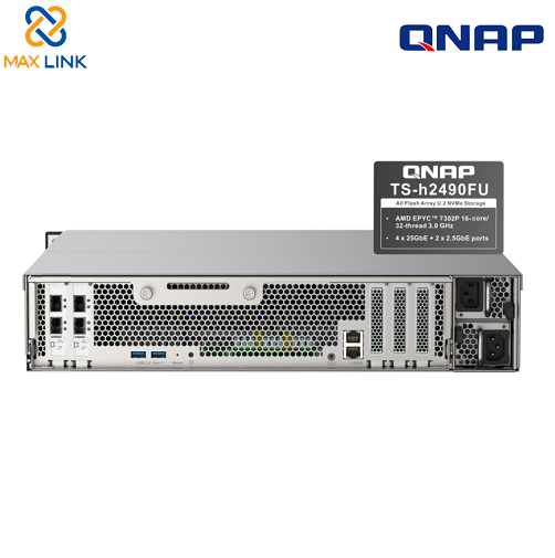 Thiết bị lưu trữ mạng NAS Qnap TS-h2490FU-7302P-256G Thiết bị lưu trữ mạng NAS Qnap TS-h2490FU-7302P-256G