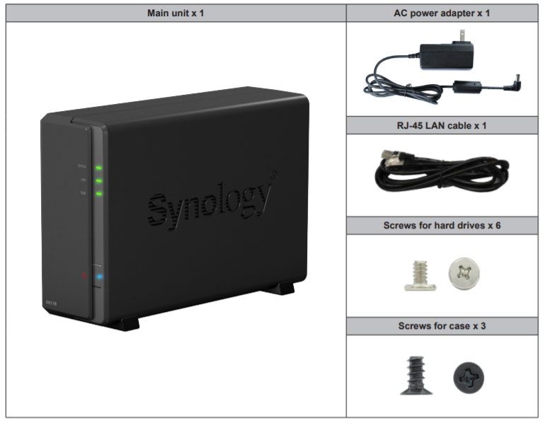 Thiết bị lưu trữ mạng NAS Synology DS118 Thiết bị lưu trữ mạng NAS Synology DS118