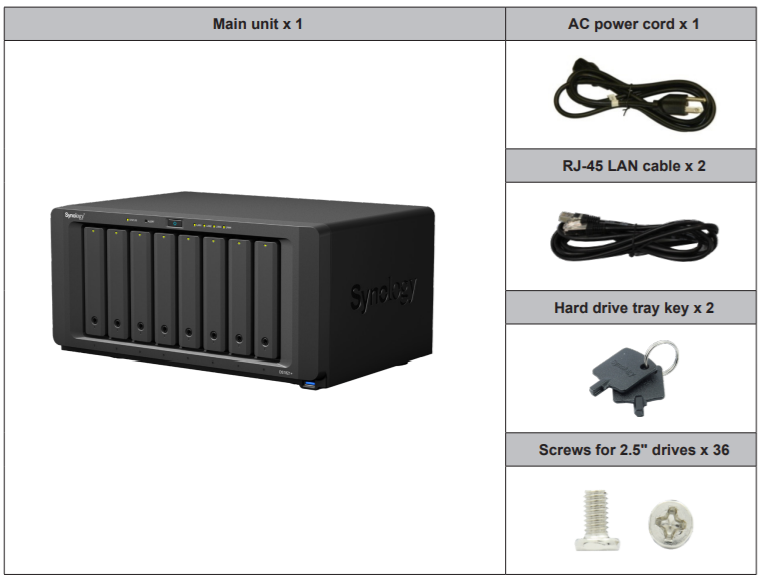 Thiết bị lưu trữ mạng NAS Synology DS1821+ Thiết bị lưu trữ mạng NAS Synology DS1821+