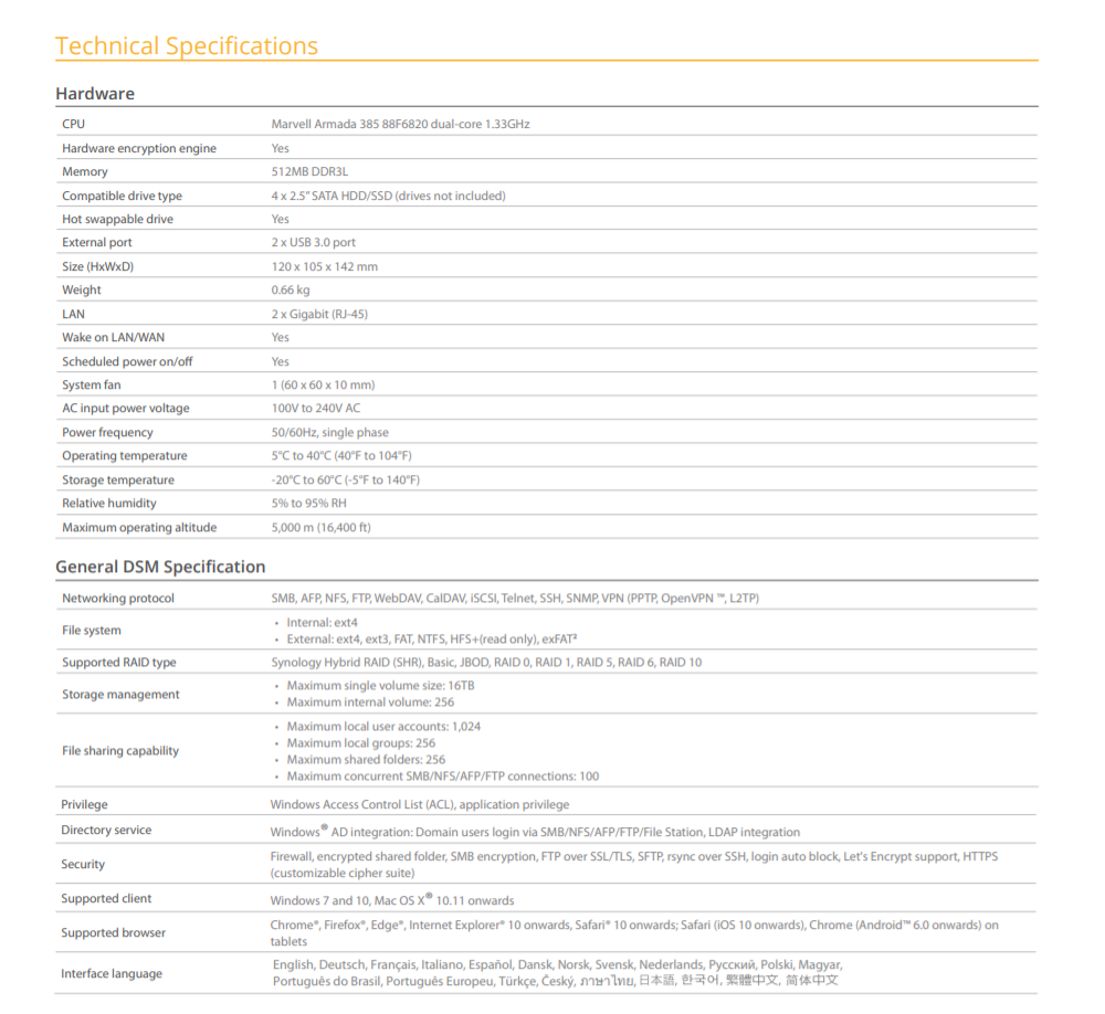 Thiết bị lưu trữ mạng NAS Synology DS419slim Thiết bị lưu trữ mạng NAS Synology DS419slim