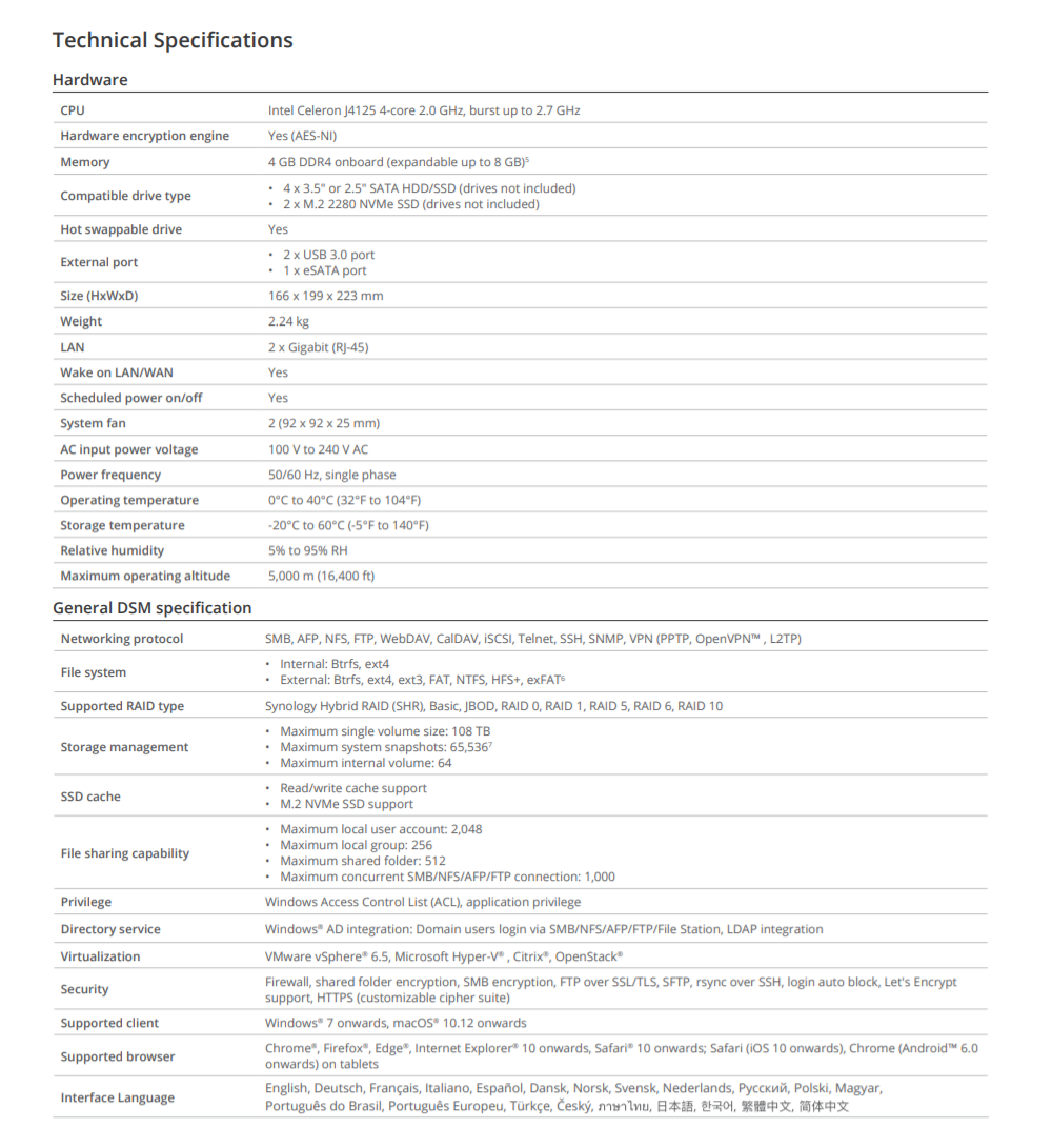 Thiết bị lưu trữ mạng Synology DS920+ Thiết bị lưu trữ mạng Synology DS920+