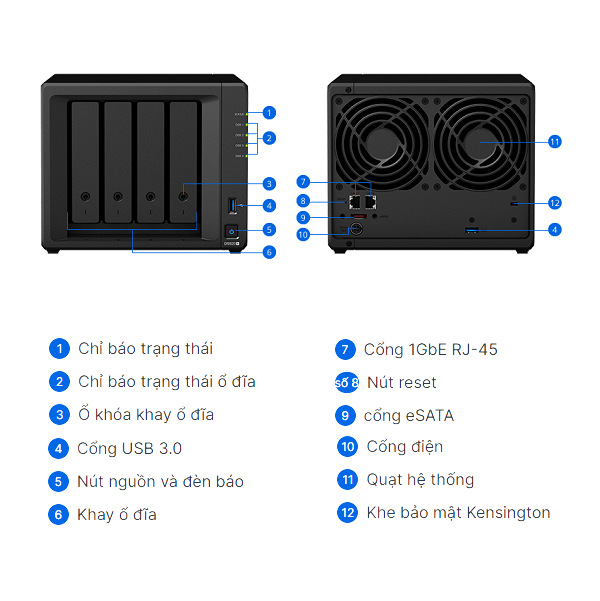 Thiết bị lưu trữ mạng Synology DS920+ Thiết bị lưu trữ mạng Synology DS920+