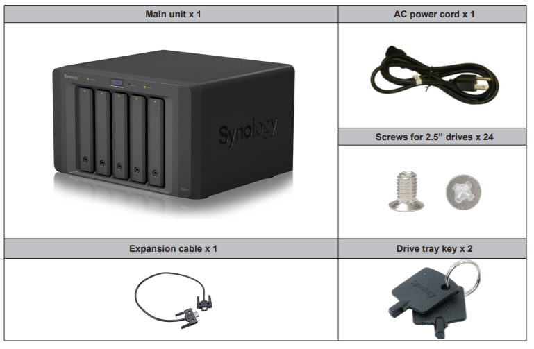 Thiết bị lưu trữ mạng NAS Synology DX517 Thiết bị lưu trữ mạng NAS Synology DX517