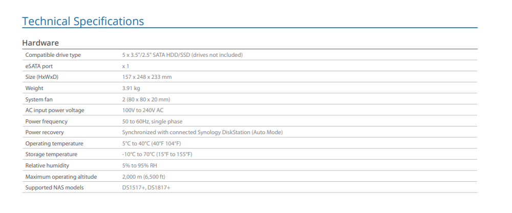 Thiết bị lưu trữ mạng NAS Synology DX517 Thiết bị lưu trữ mạng NAS Synology DX517