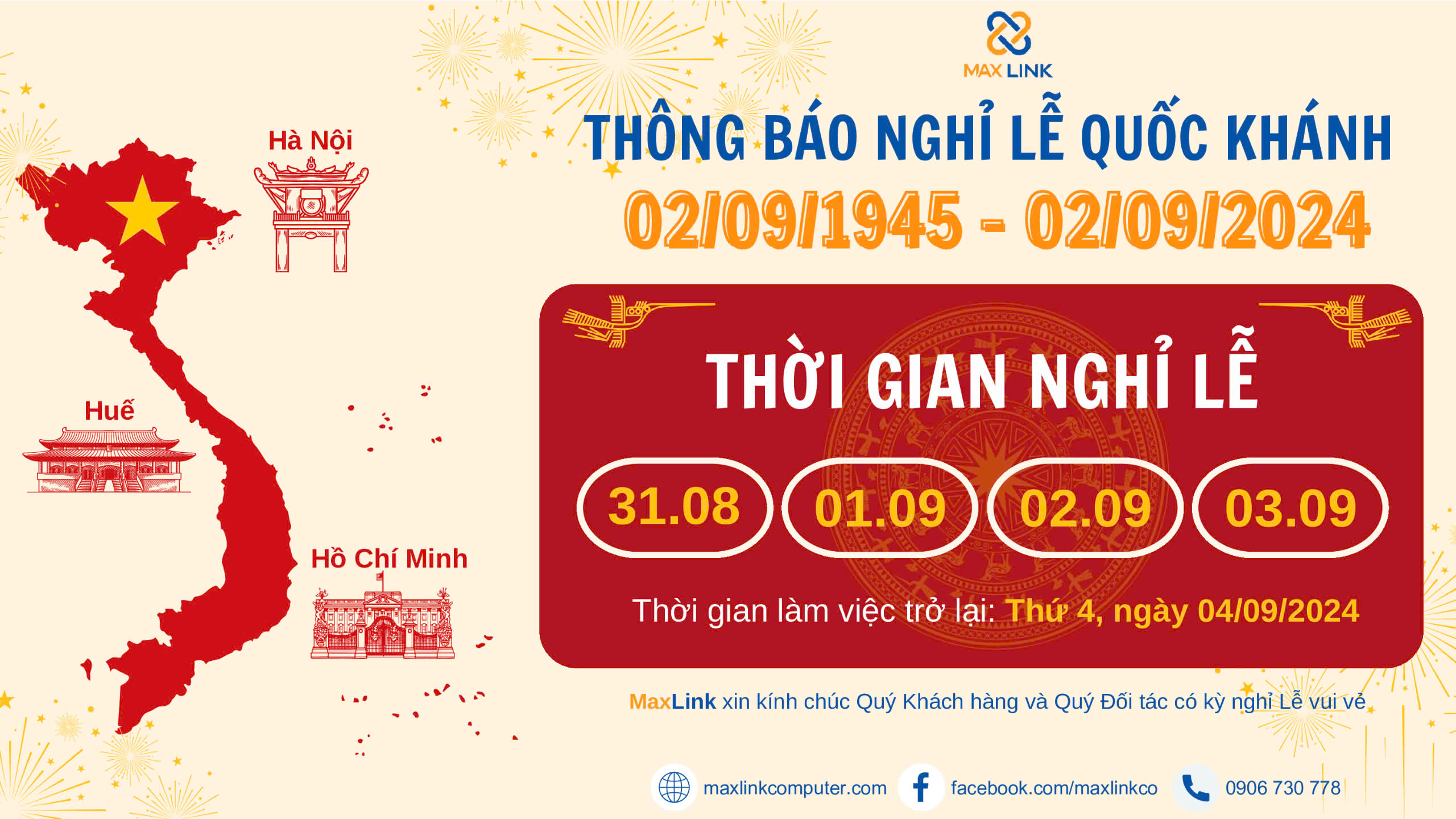 Thông Báo Nghỉ Lễ Quốc Khánh 2/9 Thông Báo Nghỉ Lễ Quốc Khánh 2/9