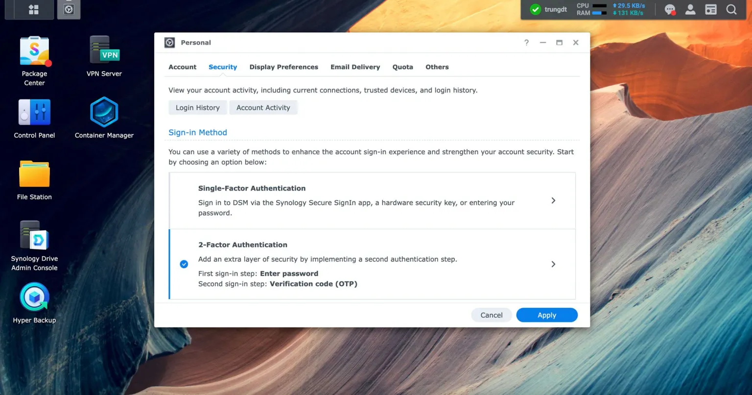 Thủ thuật giúp tăng cường bảo mật cho NAS Synology Thủ thuật giúp tăng cường bảo mật cho NAS Synology