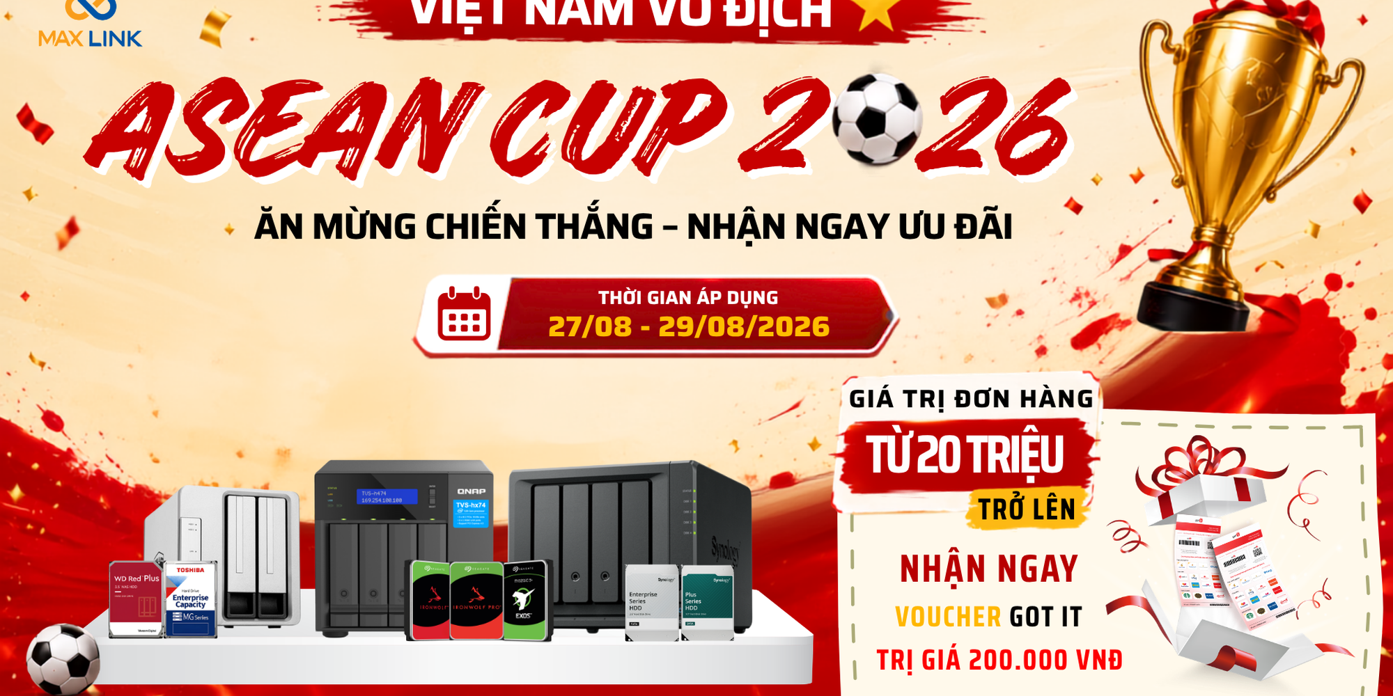 Chương trình khuyến mãi Mừng Đội Tuyển Việt Nam Vô Địch Asean Cup 2026