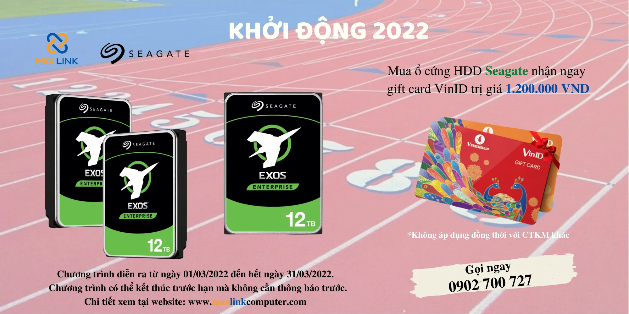 CHƯƠNG TRÌNH MUA HDD 12TB CỦA SEAGATE SẼ ĐƯỢC TẶNG THẺ VIN ID LÊN ĐẾN 1.200.000 VND.