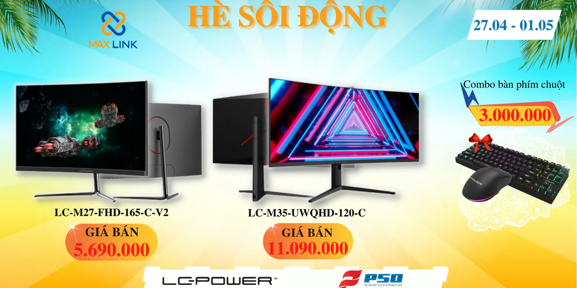 Chương trình “HÈ SÔI ĐỘNG”: CHƯƠNG TRÌNH MUA MÀN HÌNH LCD LC-POWER TẶNG BỘ BÀN PHÍM CHUỘT TRỊ GIÁ 3.000.000 VND