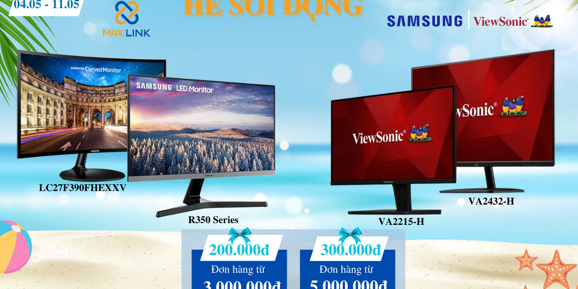 Chương trình “HÈ SÔI ĐỘNG” - CHƯƠNG TRÌNH MUA MÀN HÌNH LCD SAMSUNG VIEWSONIC TẶNG NGAY VOUCHER TIỀN MẶT TRỊ GIÁ LÊN ĐẾN 300.000 VND