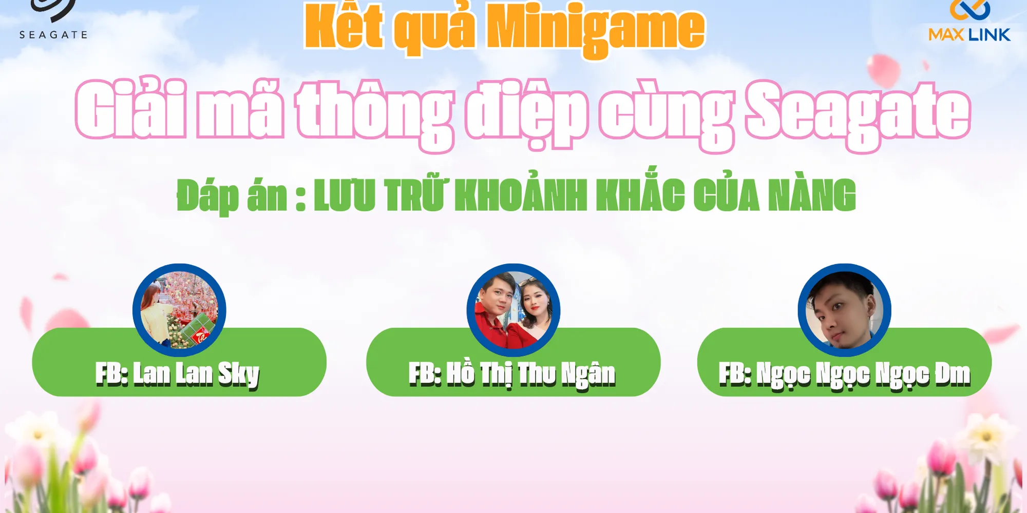 Công Bố Kết Quả Minigame “Giải Mã Thông Điệp Cùng Seagate”