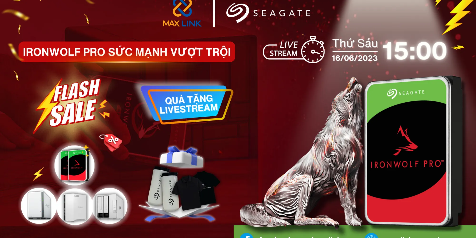 Livestream MaxLink x Seagate: IronWolf Pro Sức Mạnh Vượt Trội