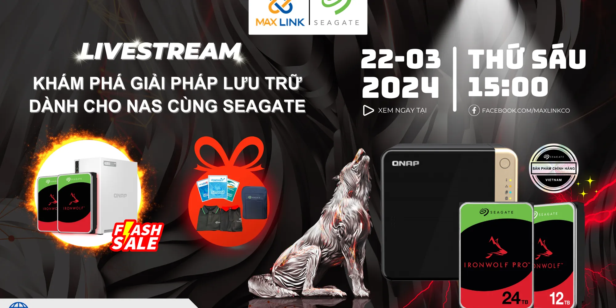 Livestream MaxLink x Seagate “Khám Phá Giải Pháp Lưu Trữ Dành Cho NAS Cùng Seagate”