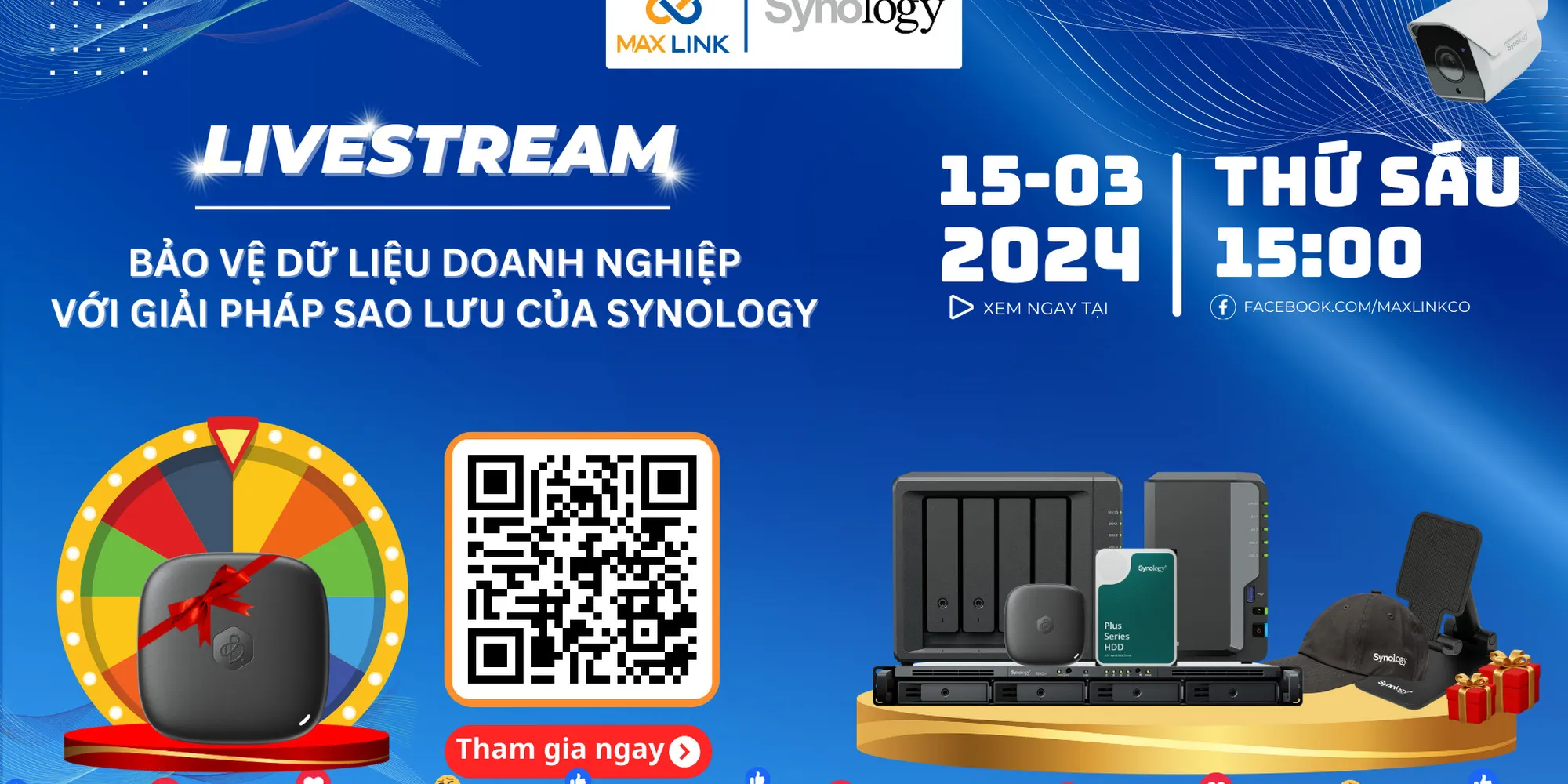 Livestream MaxLink x Synology: Bảo Vệ Dữ Liệu Doanh Nghiệp Với Giải Pháp Sao Lưu Synology