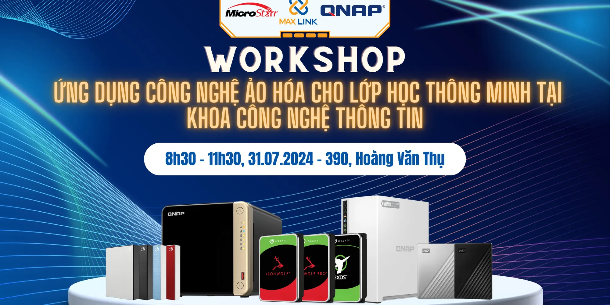 MaxLink Tham Dự Hội Thảo Ứng Dụng Công Nghệ Ảo Hóa tại Trường Cao Đẳng Lý Tự Trọng TP.HCM Cùng QNAP