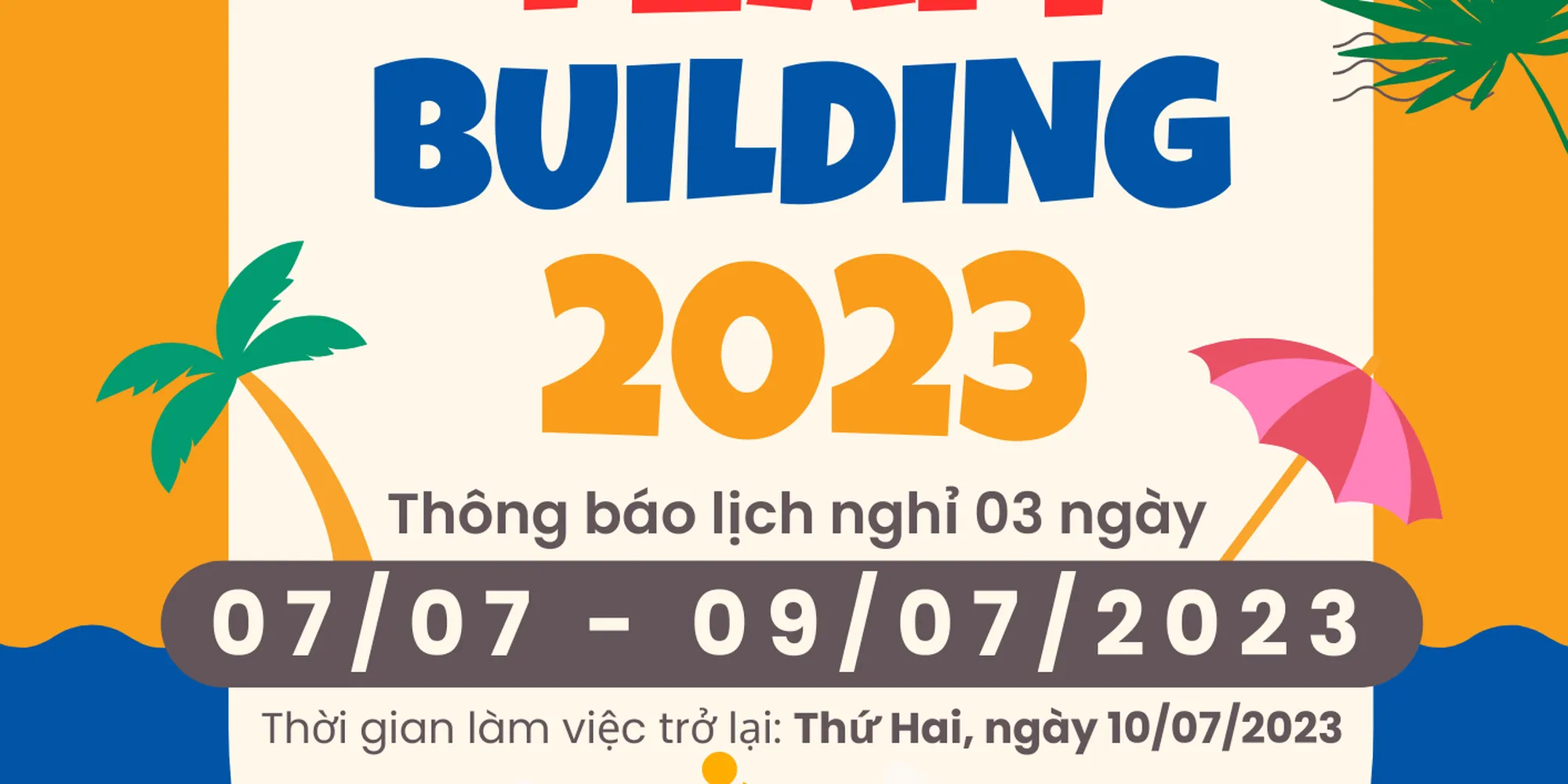 MaxLink thông báo lịch nghỉ Teambuilding 2023