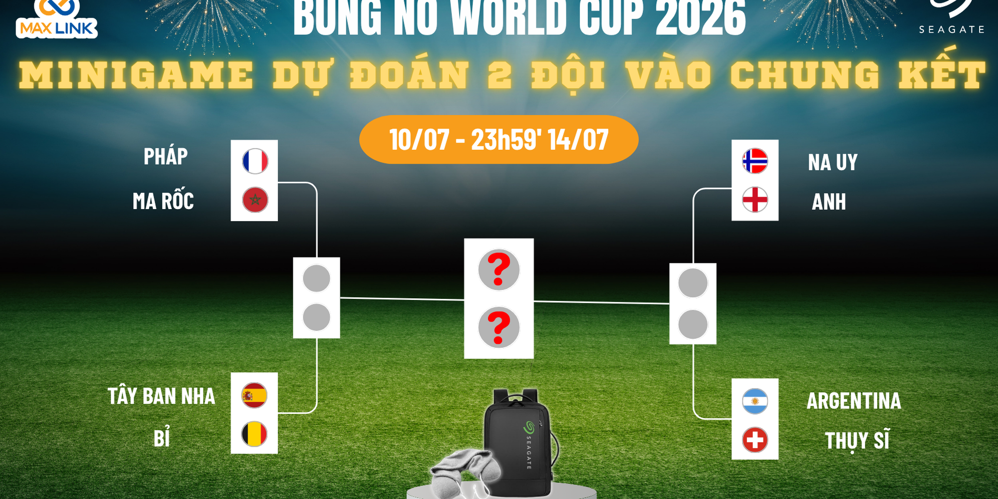 MINIGAME DỰ ĐOÁN 2 ĐỘI VÀO CHUNG KẾT WORLD CUP 2026