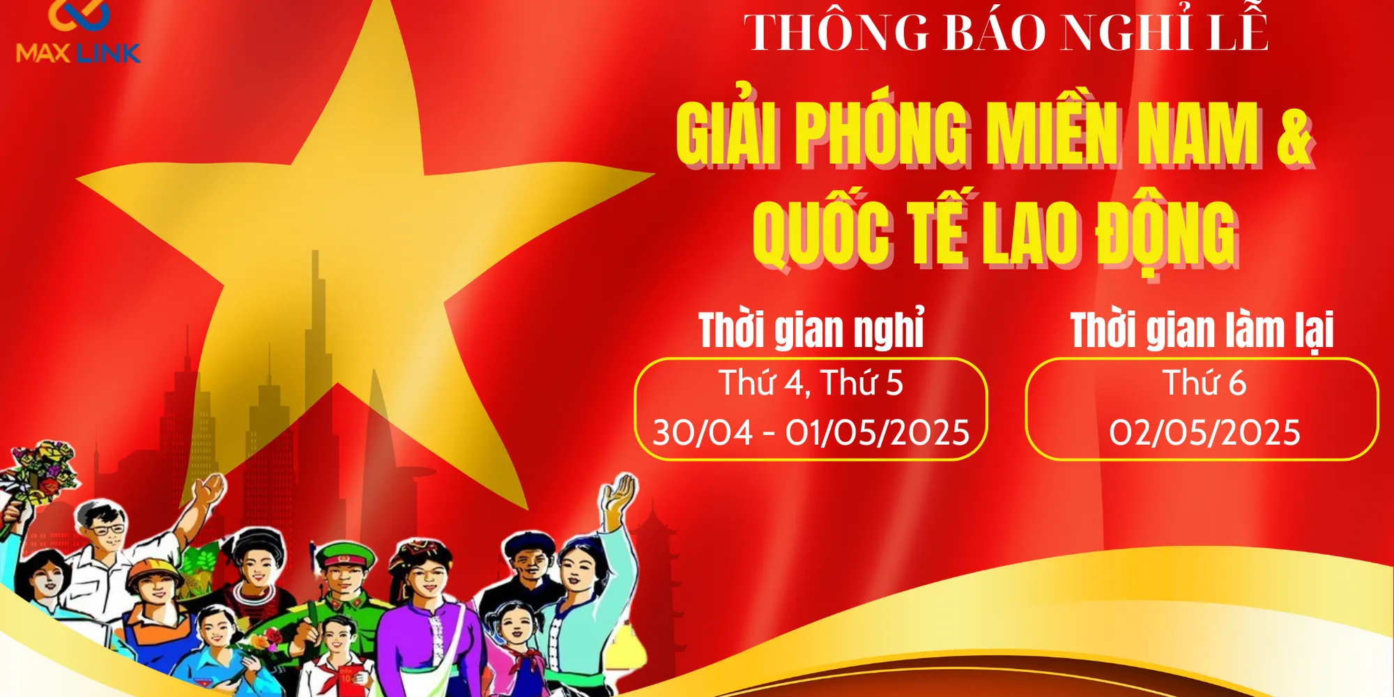 Thông Báo Lịch Nghỉ Lễ Ngày Giải Phóng Miền Nam (30/4) Và Quốc Tế Lao Động (1/5)