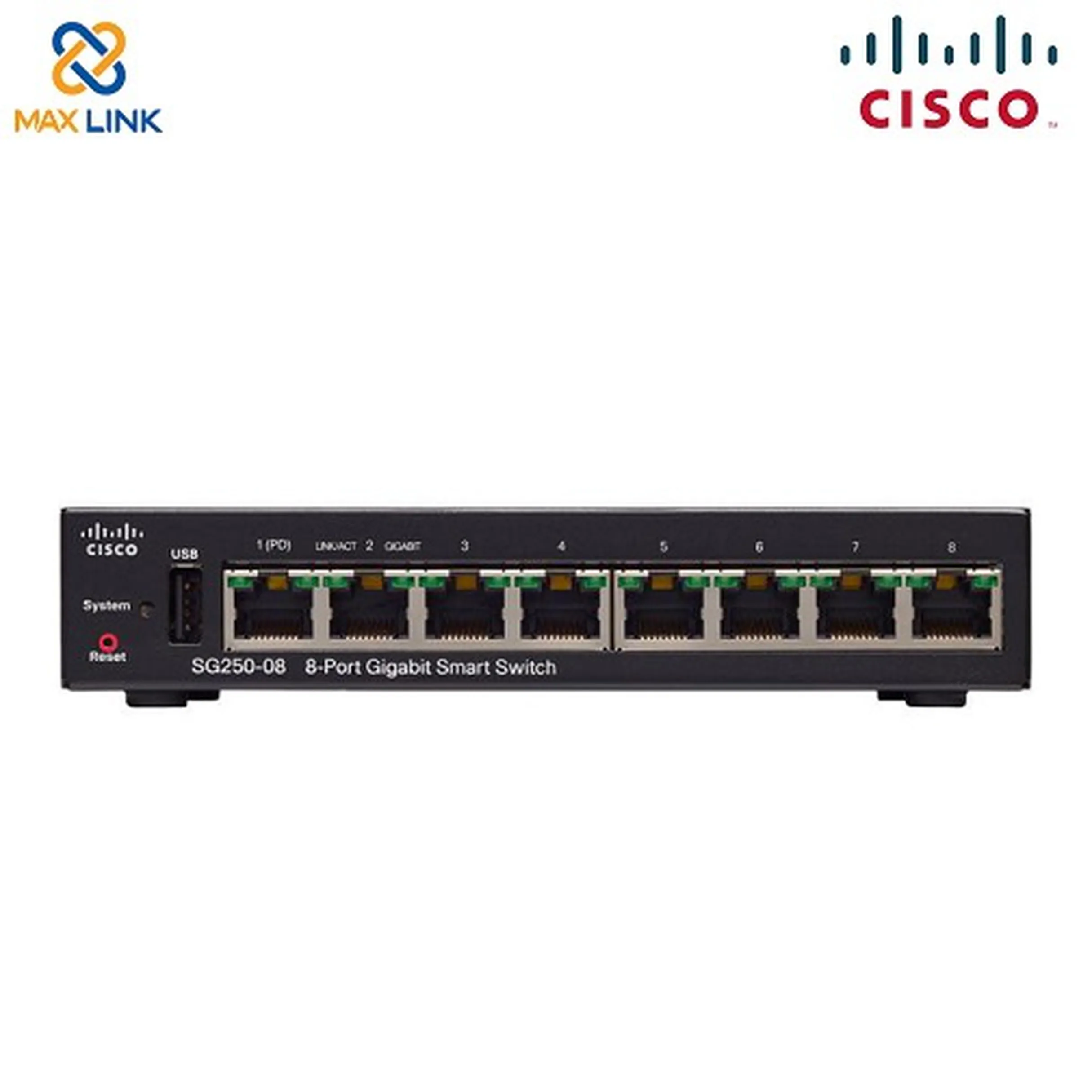 Cisco SG250-08 8-Port Gigabit Smart Switch
